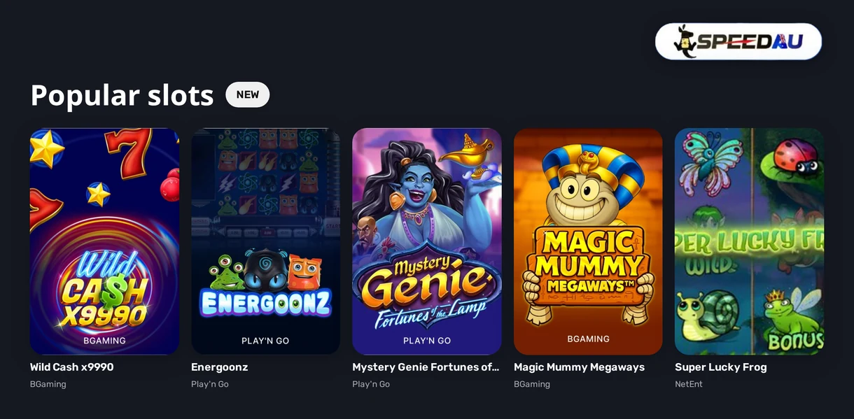 Popular slots at SpeedAU Casino